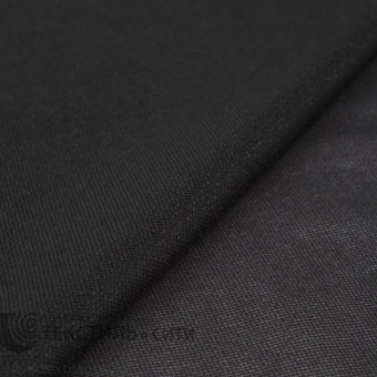 Ткань Дублерин стрейч Ш-150 см пл.48гр. черный 12-0481501