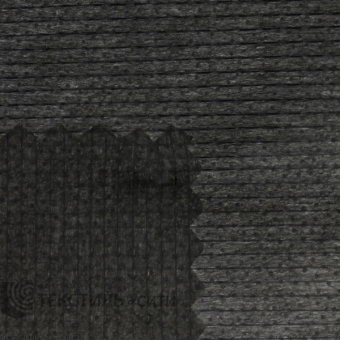 Ткань Флизелин нитепрошивной Ш-90 черный точечный (1/100 м) пл.45гр 12-4454501