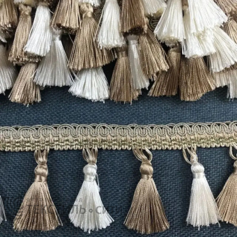 Бахрома шторная (46-3/3) Ш- 8 см айвори/бежевый 