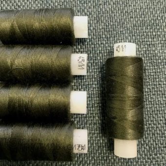Нитки армированные 45 ЛЛ 200 м темный хаки 