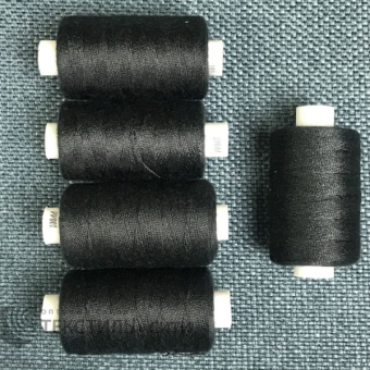 Нитки армированные 100 ЛЛ набор (5шт*200м) черный