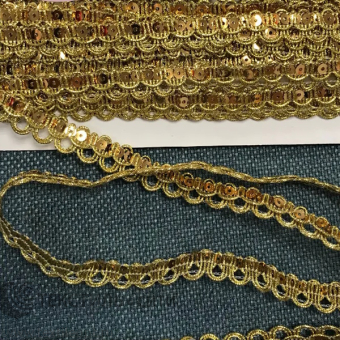 Тесьма отделочная Ш-15 мм цв.золото 