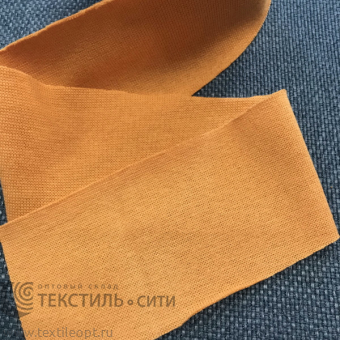 Лента трикотажная (рибана) Ш-60 мм цв.горчичный 1