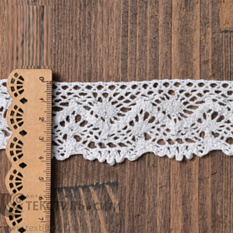 Тесьма вязаная Ш-45 мм цв.белый