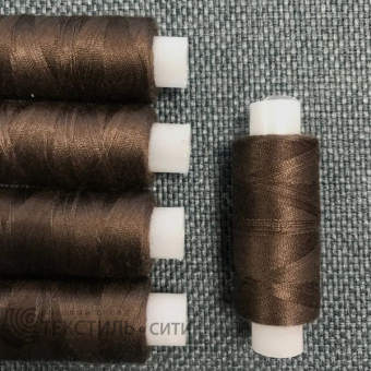 Нитки армированные 45 ЛЛ 200 м темно-коричневый 