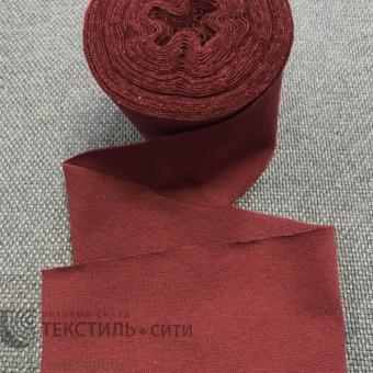 Лента трикотажная (рибана) Ш-60 мм цв.бордовый