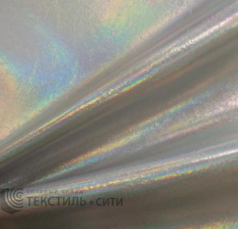 Ткань голографическая TPU Ш-137см пл.450гр крэш цв. сиреневый 3202534, м