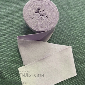 Лента трикотажная (рибана) Ш-60 мм цв.св.серый