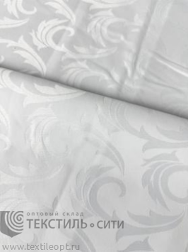 Ткань Ричард жаккард Ш-305 см  50% хб 50% п/э пл. 237 гр цв.белый ГОМ 931625010101, м