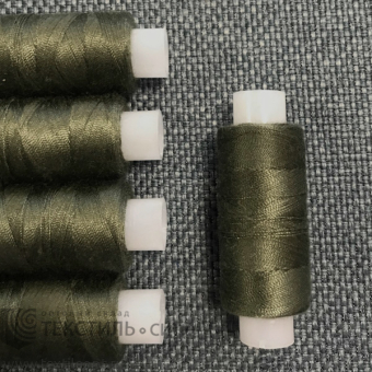 Нитки армированные 45 ЛЛ 200 м темный хаки 