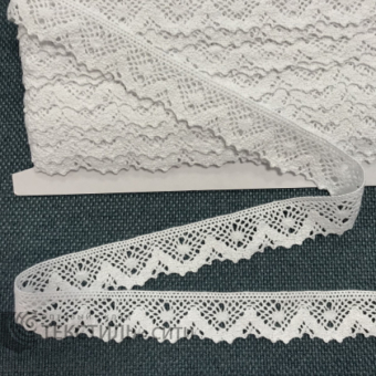 Кружево вязанное ХБ Ш-30 мм цв.белый