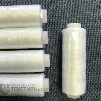 Нитки текстурир., оверлоч./ некруч.150D 100% п/э 365 м белый