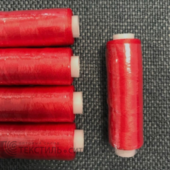 Нитки текстурир., оверлоч./ некруч.150D 100% п/э 365 м красный 