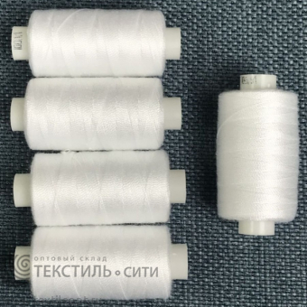 Нитки армированные 100 ЛЛ набор (5шт*200м) белый