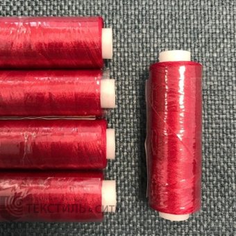 Нитки текстурир., оверлоч./ некруч. 150D 100% п/э 365 м красный 