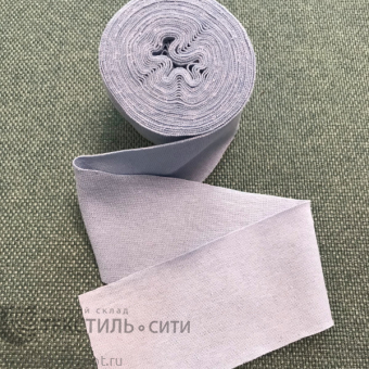 Лента трикотажная (рибана) Ш-60 мм цв.серо-голубой