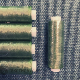 Нитки текстурир., оверлоч./ некруч. 150D 100% п/э 365 м хаки 