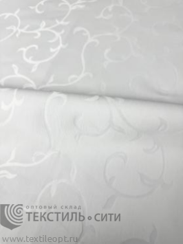 Ткань Ричард жаккард Ш-305 см  50% хб 50% п/э пл. 237 гр цв.белый ГОМ 931827010101, м