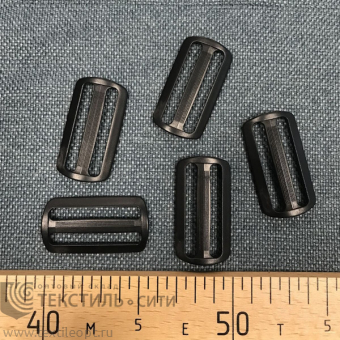 Пряжка двухщелевая 50 мм цв.черный 