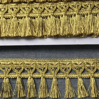 Бахрома портьерная Ш- 7 см светлое золото 