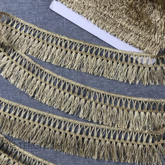 Бахрома шторная Ш- 6 см темно-золотой 										