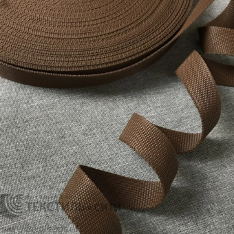 Лента ременная (стропа 540) П/П 14 гр/м Ш-25 мм цв.коричневый 