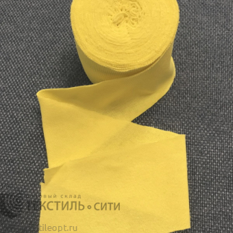 Лента трикотажная (рибана) Ш-60 мм цв.лимон