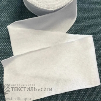 Лента трикотажная (рибана) Ш-60 мм цв.белый 47-6010-001G