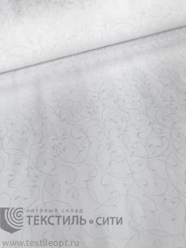 Ткань Ричард жаккард Ш-305 см  50% хб 50% п/э пл. 237 гр цв. белый ГОМ 1812-010101, м
