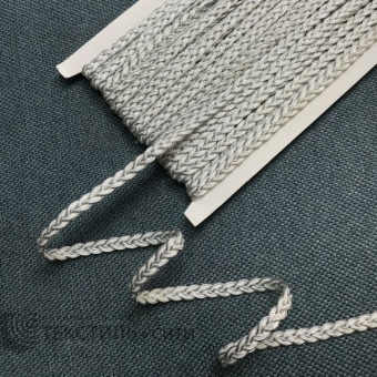 Тесьма отделочная Ш-8 мм  цв.серебро 