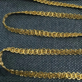 Тесьма отделочная Ш-6 мм цв.золото 																													