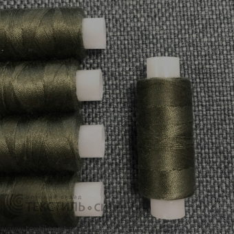 Нитки армированные 45 ЛЛ 200 м темный хаки 