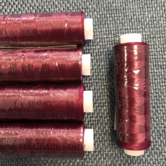 Нитки текстурир., оверлоч./ некруч. 150D 100% п/э 365 м бордовый 